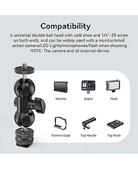 SmallRig Multi-Function Double End BallHead with Cold Shoe Mount and 1/4" Thumb Screw