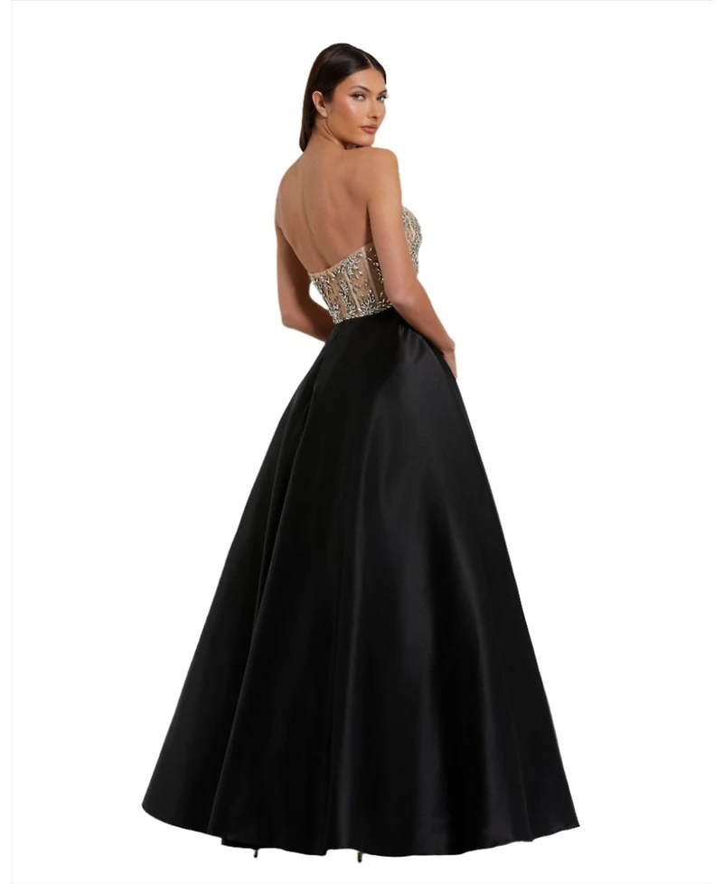 Mac Duggal Women's Strapless Embellished Bustier Ball Gown