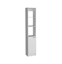 Tuhome Parks Linen Cabinet White Mdf