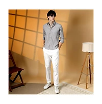 Campus Sutra Men's Grain-Textured Shirt