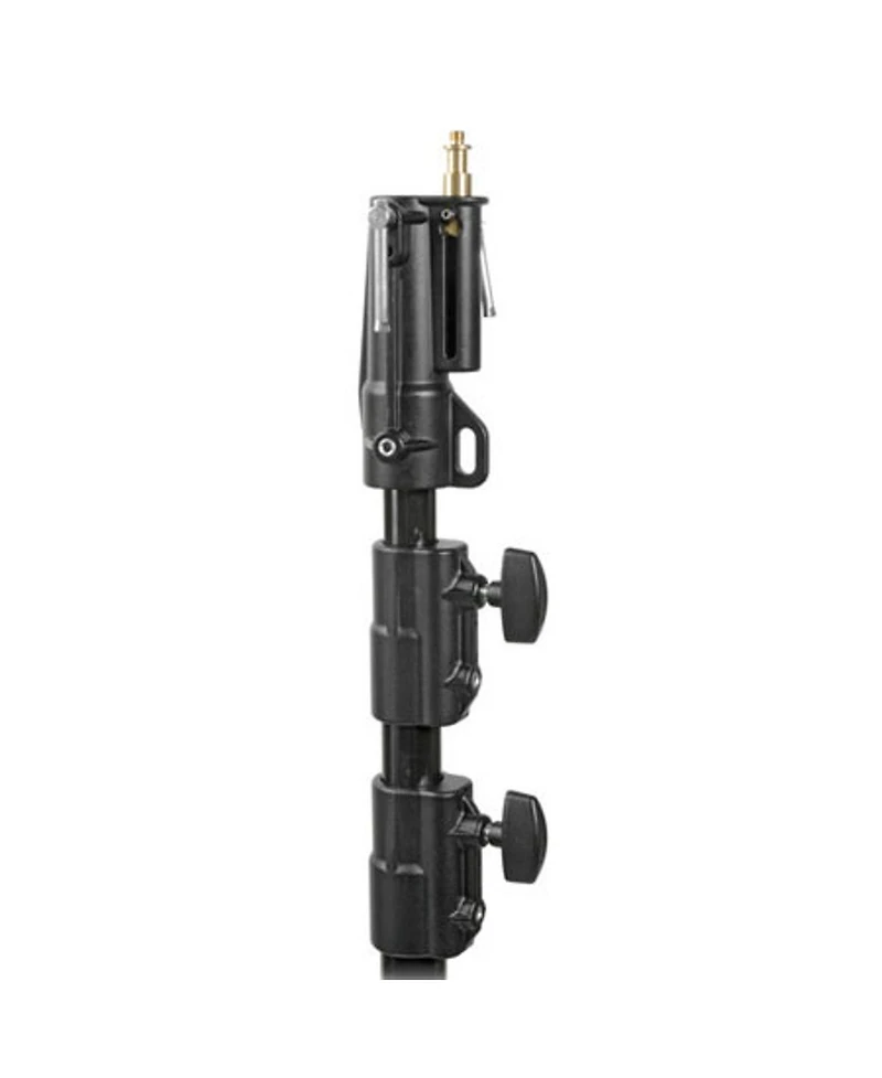Manfrotto 10.9' Plated Steel Heavy Duty Light Stand with Leveling Leg, Black