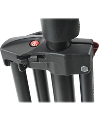 Manfrotto 1005BAC 107" Air Cushioned Aluminum Ranker Light Stand with 3-Sections & 2 Risers, Black