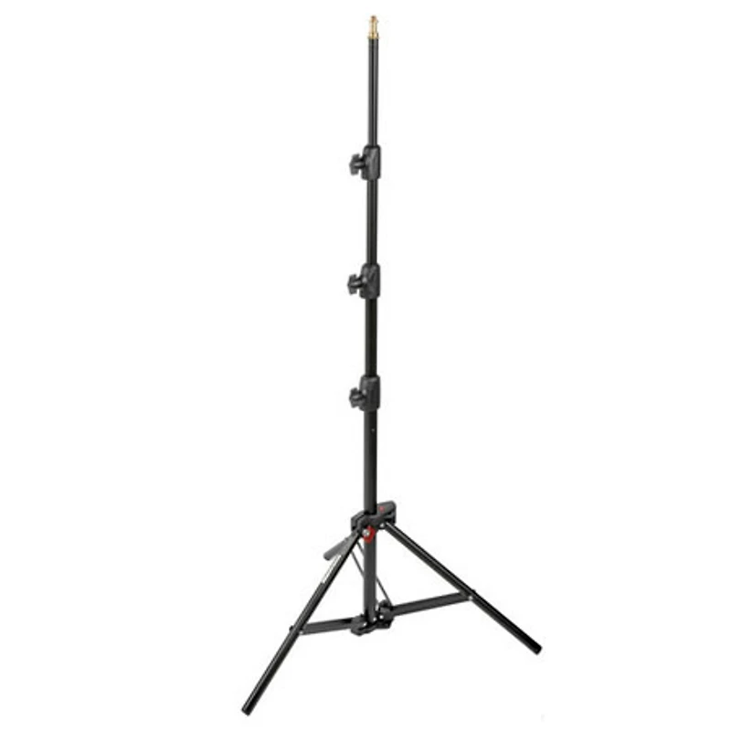 Manfrotto 1051BAC 83" Air Cushioned Aluminum Mini Compact Stand with 4-Sections & 3 Risers, Black