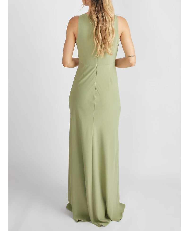 Six Stories Women's Cowl Front Crepe Bridesmaid Dress