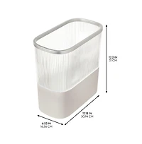 iDesign Plastic Bathroom Trash Can with Storage for Toiler Paper - Clear/Satin