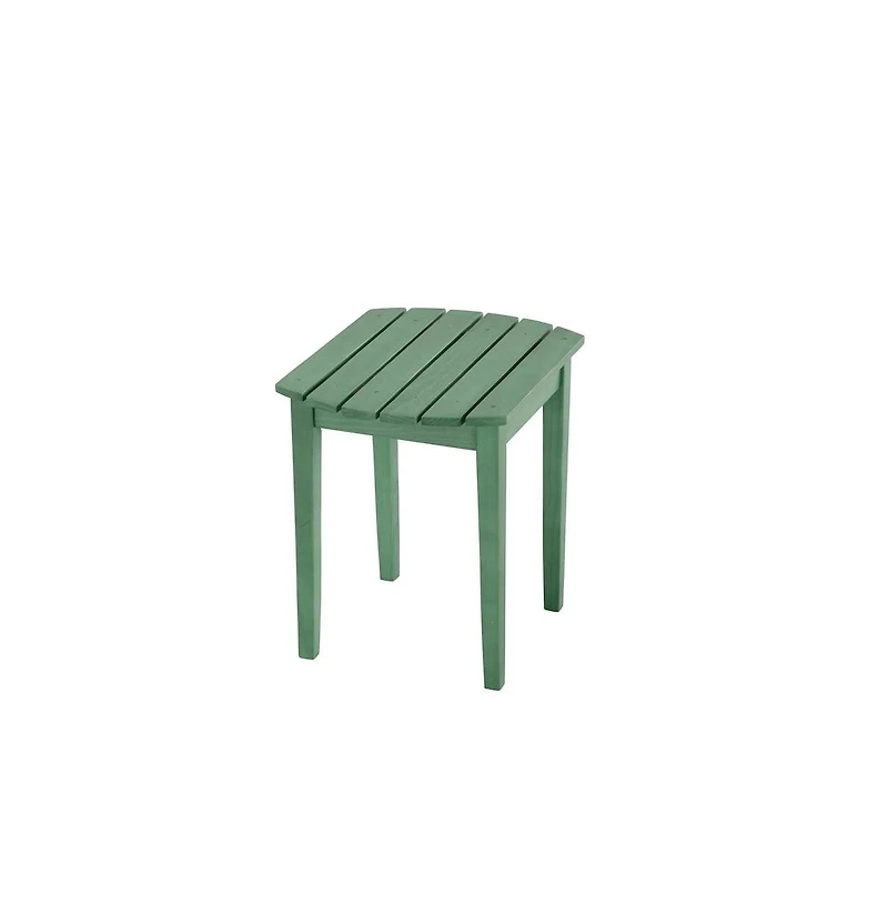 Jiallo Sea Green Solid Wood Side Table