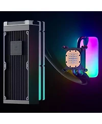 Hyte Thicc Q60 240mm All-In-One Liquid Cpu Cooler with 5" Ultraslim Ips Display, White