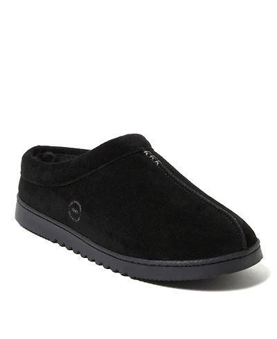 Dearfoams Men's Dean Genuine Suede Clog House Shoe Slipper