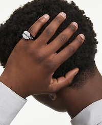 Swarovski Dextera Black Ruthenium Plated Octagon Ring