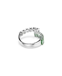 Swarovski Green Rhodium Plated Matrix Ring