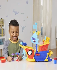 Spidey and His Amazing Friends Marvel Water-Webs Webs Ahoy Bubble Pirate Ship