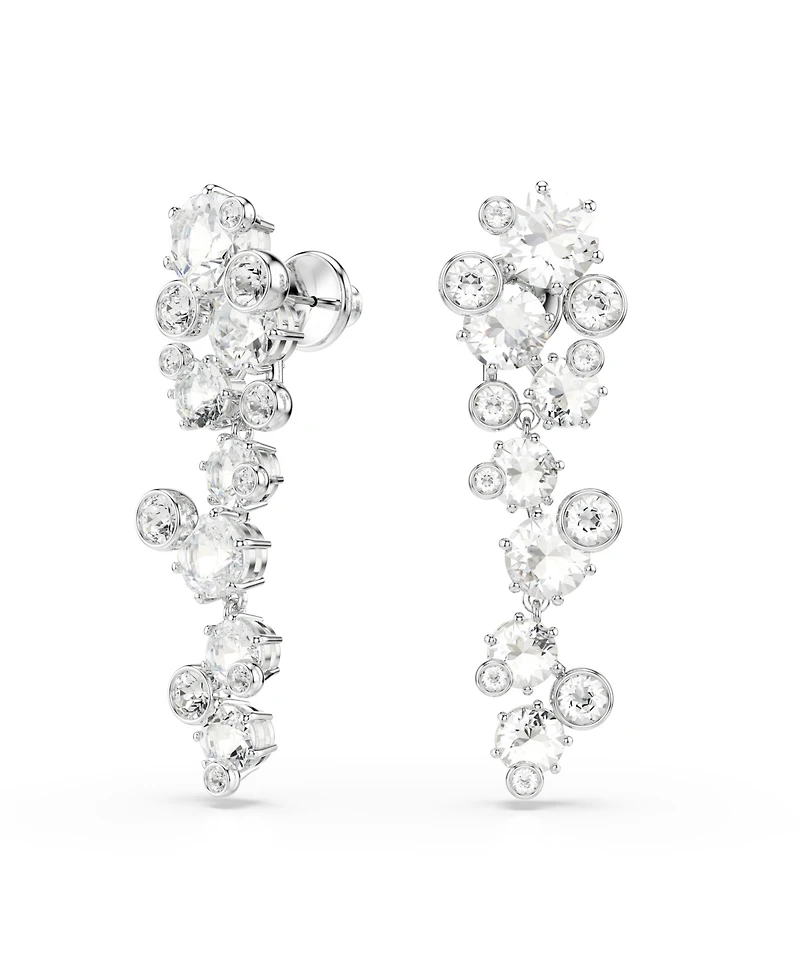 Swarovski Constella Rhodium Plated Drop Earrings