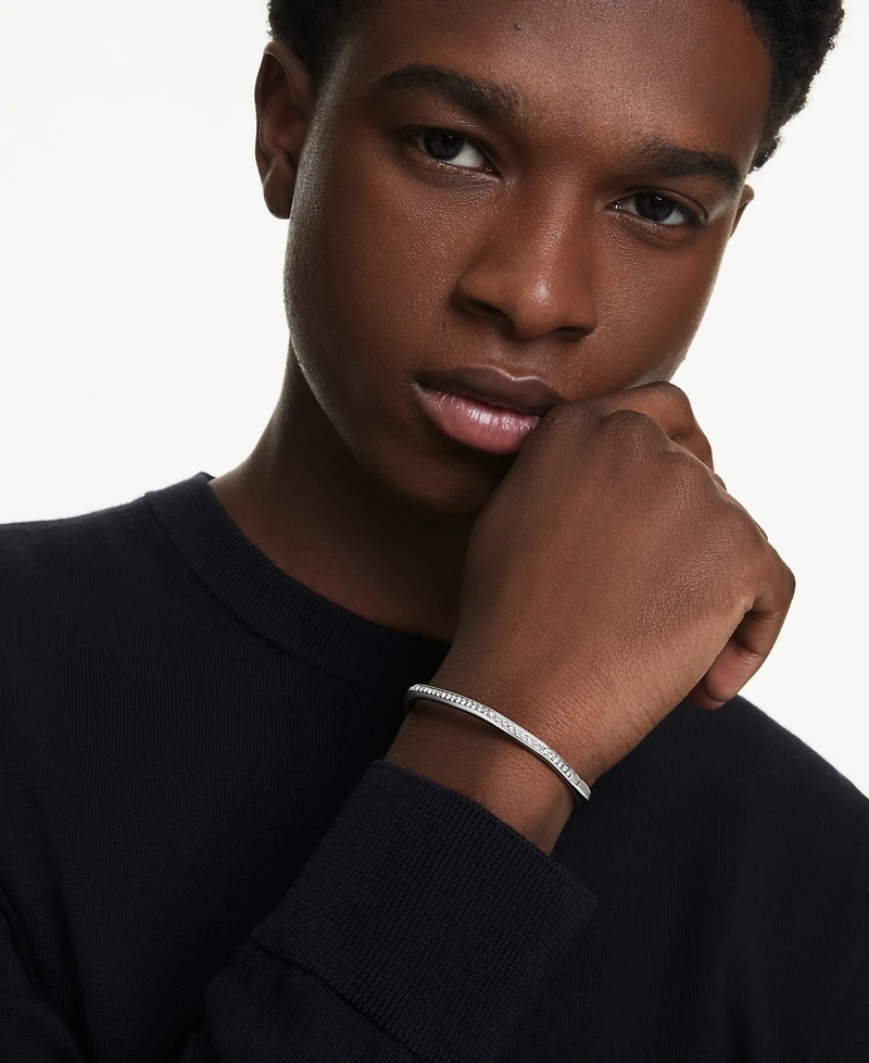 Swaroski Dextera Rhodium Plated Bangle
