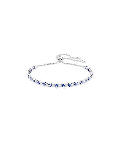 Swaroski Matrix Rhodium Plated Tennis Bracelet