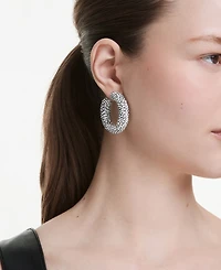 Swarovski Sublima Rhodium Plated Hoop Earrings