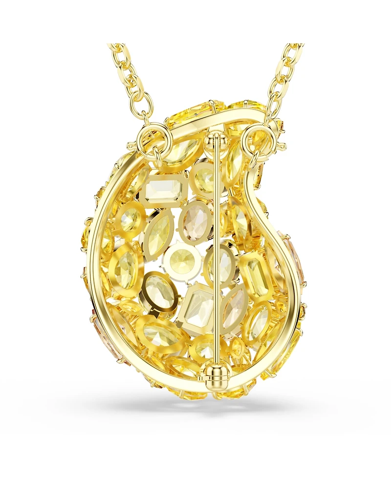 Swarovski Gema Gold-Tone Plated Brooch anf Pendant Necklace