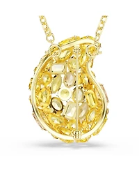 Swarovski Gema Gold-Tone Plated Brooch anf Pendant Necklace