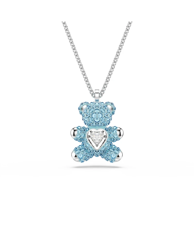 Swarovski Teddy Rhodium Plated Pendant Necklace