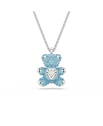 Swarovski Teddy Rhodium Plated Pendant Necklace