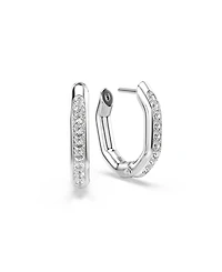 Swarovski Dextera Rhodium Plated Hoop Earrings