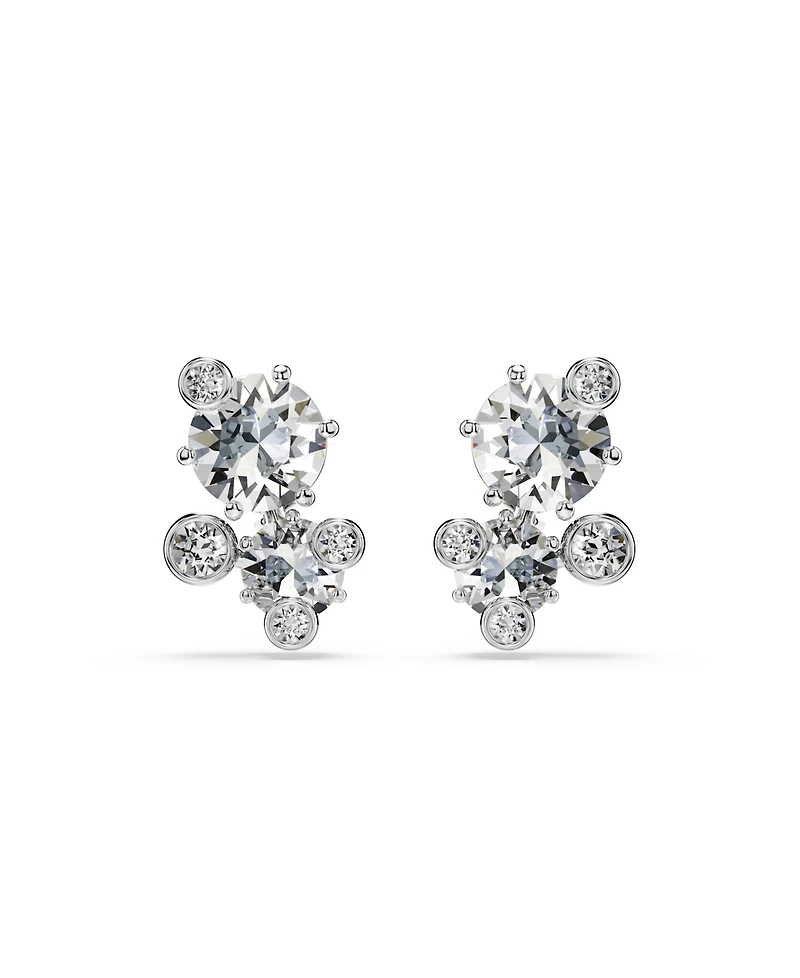 Swarovski Constella Rhodium Plated Stud Earrings