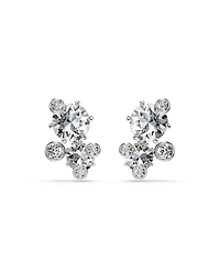 Swarovski Constella Rhodium Plated Stud Earrings