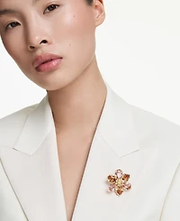 Swarovski Idyllia Gold-Tone Plated Brooch and Pendant Necklace