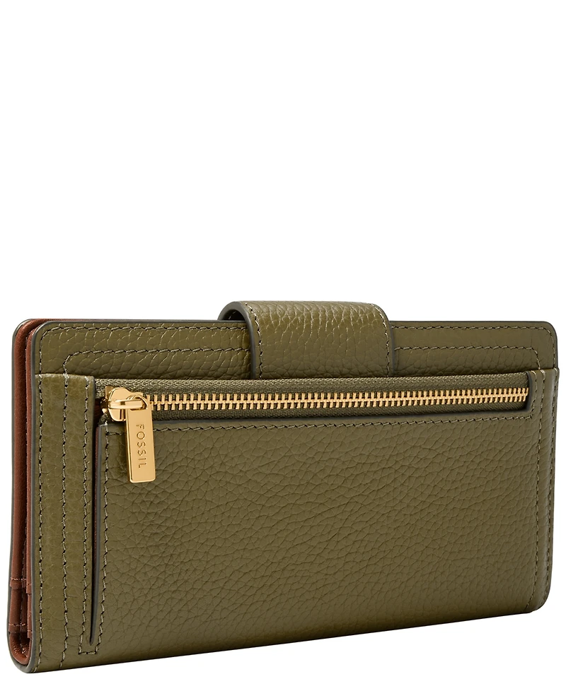 Fossil Logan Leather Rfid Tab Clutch Wallet