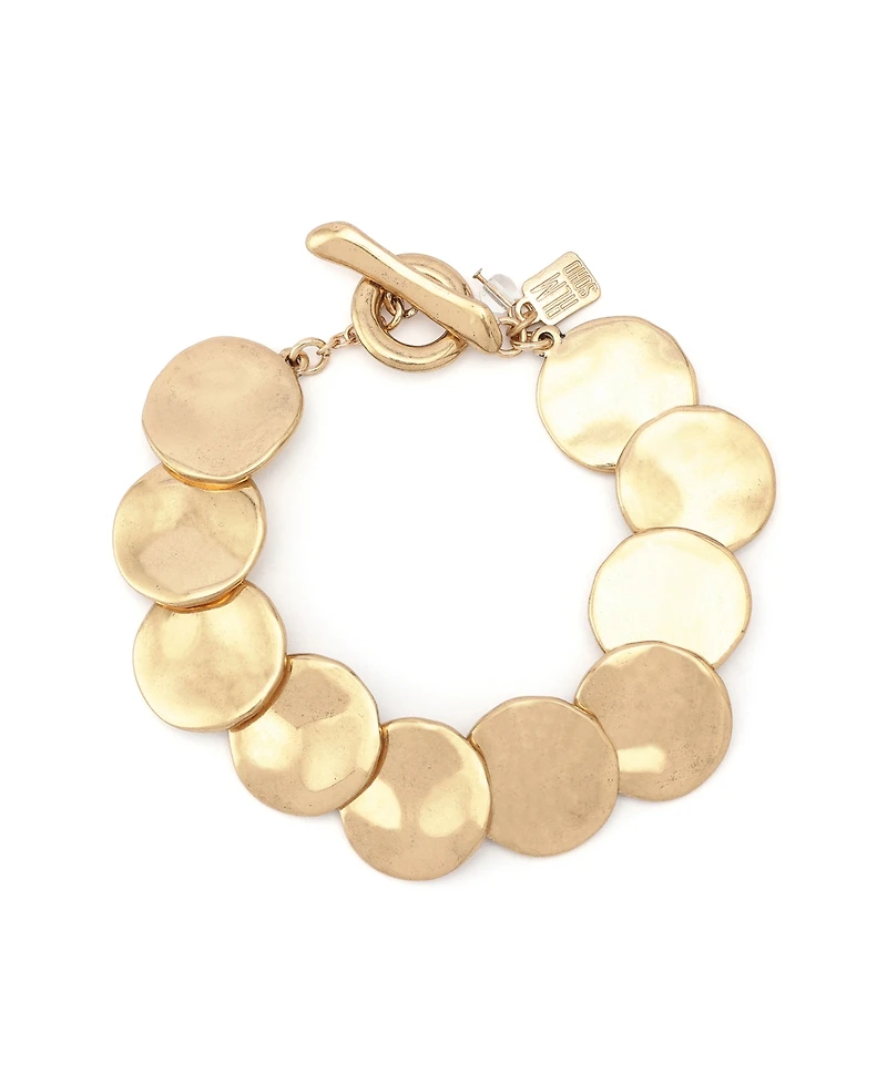 Robert Lee Morris Soho Gold Heirloom Charms Disc Bracelet