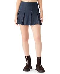 Steve Madden Women's Joan Pleat Detail Mini Skorts