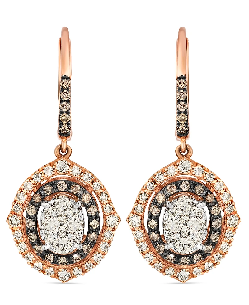 Le Vian Nude and Chocolate Drop Earrings (0.26 ct. t.w.) in 14K Two-Tone Gold