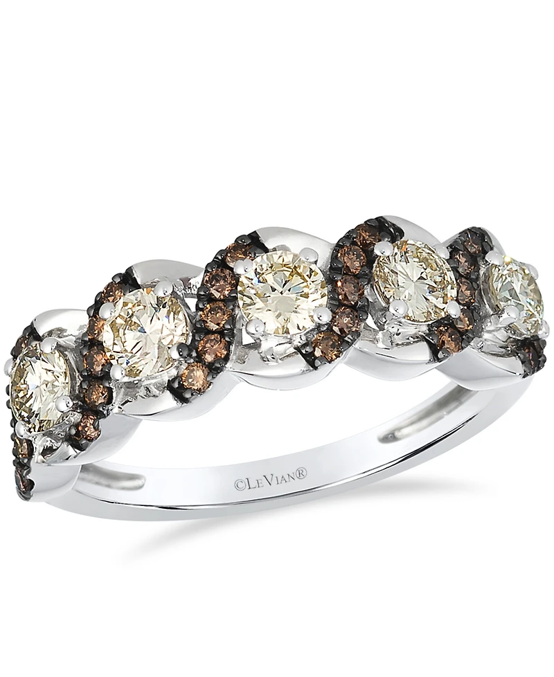 Le Vian Nude Diamond (0.78 ct. t.w.) and Chocolate Diamond ( 0.22 ct. t.w.) Ring in 14K Vanilla Gold