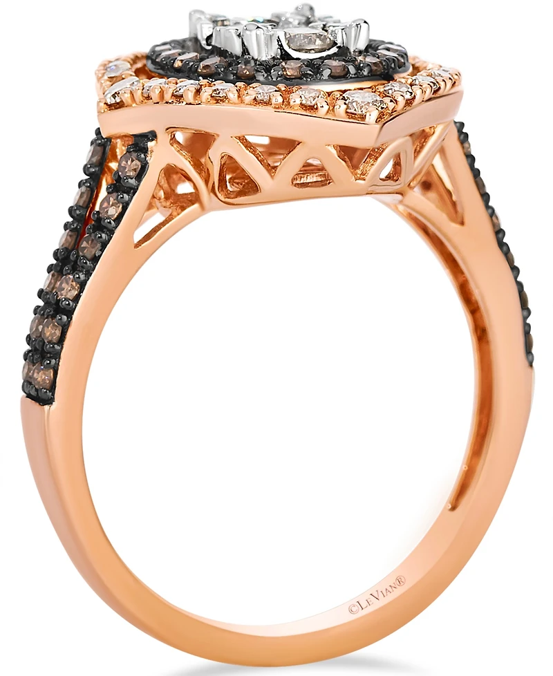 Le Vian Nude and Chocolate Diamond Ring (0.87 ct. t. w.) in 14K Two Tone Gold
