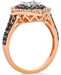Le Vian Nude and Chocolate Diamond Ring (0.87 ct. t. w.) in 14K Two Tone Gold
