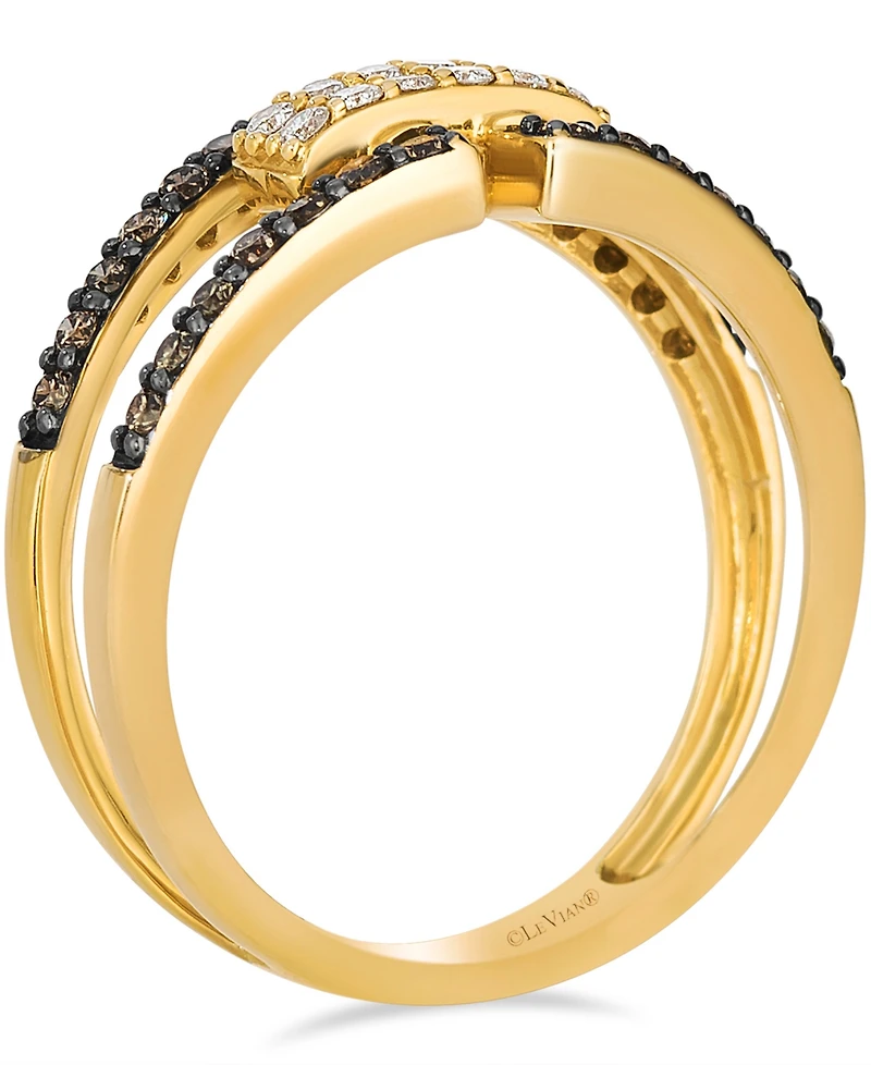 Le Vian Vanilla Diamond (0.13 ct. t.w.) and Chocolate Diamond Ring (0.34 ct. t.w.) in 14K Honey Gold