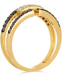 Le Vian Vanilla Diamond (0.13 ct. t.w.) and Chocolate Diamond Ring (0.34 ct. t.w.) in 14K Honey Gold