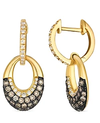 Le Vian Vanilla and Chocolate Drop Earrings (0.62 ct. t.w) in 14K Honey Gold