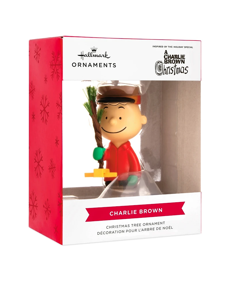 Hallmark Peanuts Charlie Brown Kneeling Christmas Tree Ornament