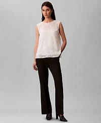Calvin Klein Women's Sleeveless Burnout Blouse
