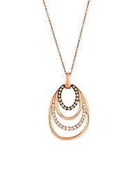 Le Vian Vanilla and Chocolate Diamond Pendant Necklace (0.46 ct. t.w.) in 14K Strawberry Gold