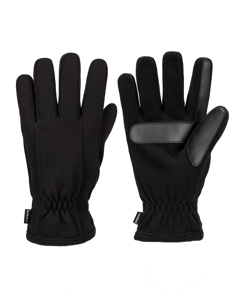 Isotoner Signature Men's Tech Stretch Fleece Palm Gloves