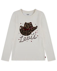 Levi's Big Girls Hat Graphic Long Sleeve T-shirt