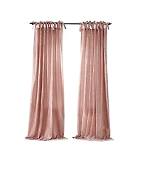 Korena 52" x 84" Tie-Top Crushed Velvet Curtain Panel