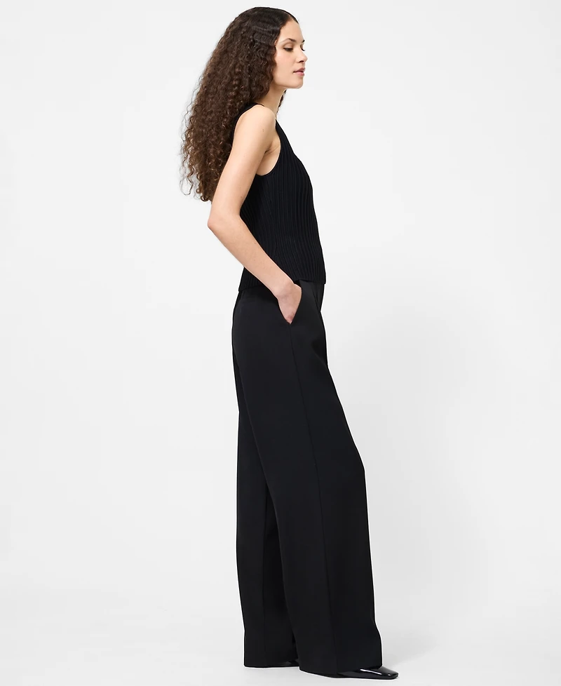 French Connection Women's Ottoman Crinkle Sleeveless Tank Top