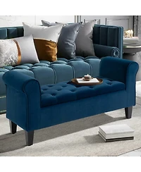 Homcom Button-Tufted Storage Ottoman Bed Bench