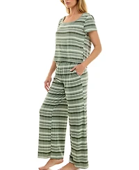 Roudelain Women's 2-Piece Striped Sleepwear Set