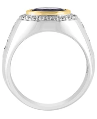 Effy Collection Iolite (2 ct. t.w.) and White Zircon (1-1/8 ct. t.w.) Ring in Sterling Silver