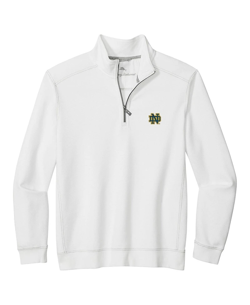 Tommy Bahama Men's White Notre Dame Fighting Irish Montego Bay Half-Zip Jacket