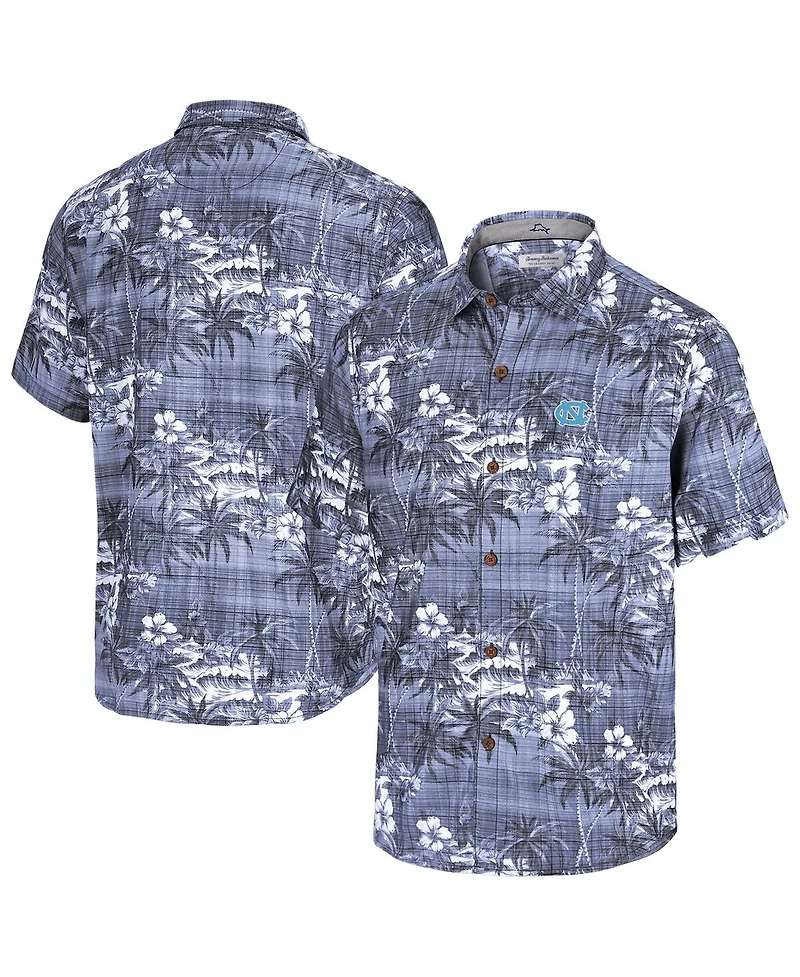 Tommy Bahama Men's Navy North Carolina Tar Heels Coconut Point Isla Palmetta Camp Button-Up Shirt
