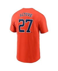 Nike Men's Jose Altuve Orange Houston Astros Fuse Name Number T-Shirt